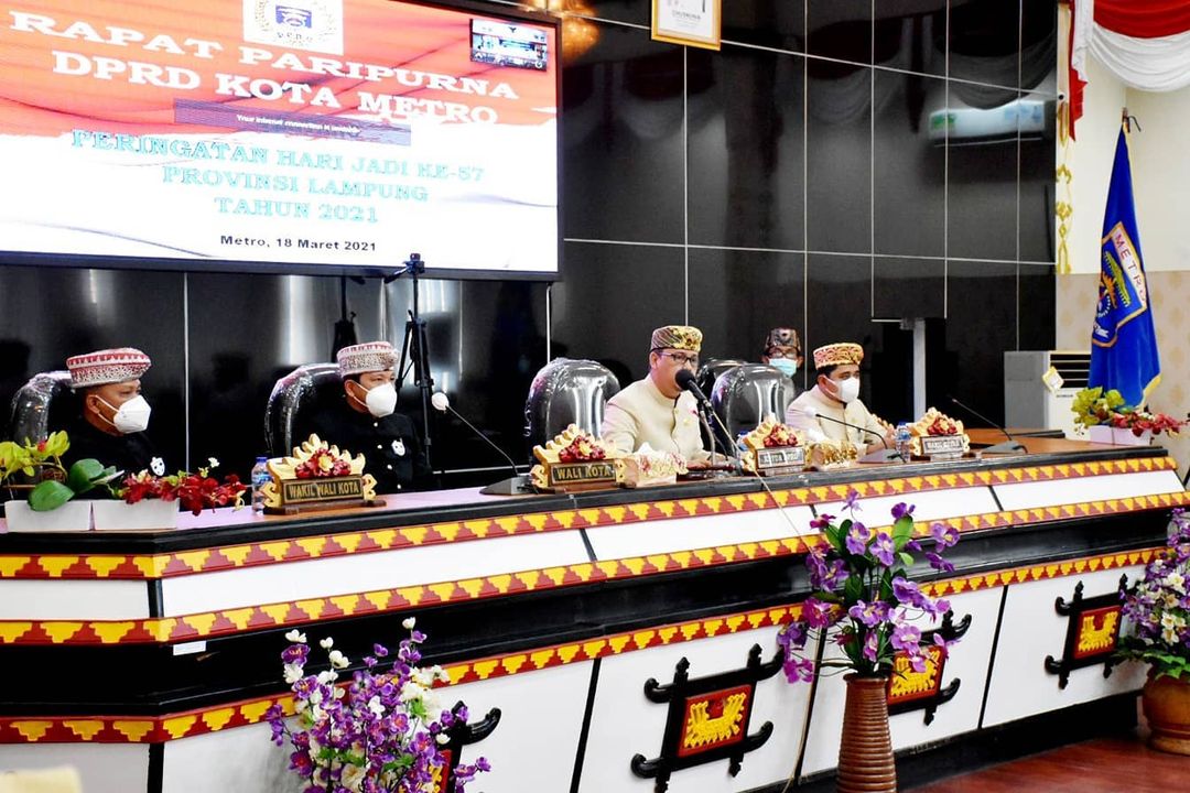 DPRD Metro Gelar Rapat Paripurna Hut Ke- 57 Provinsi Lampung