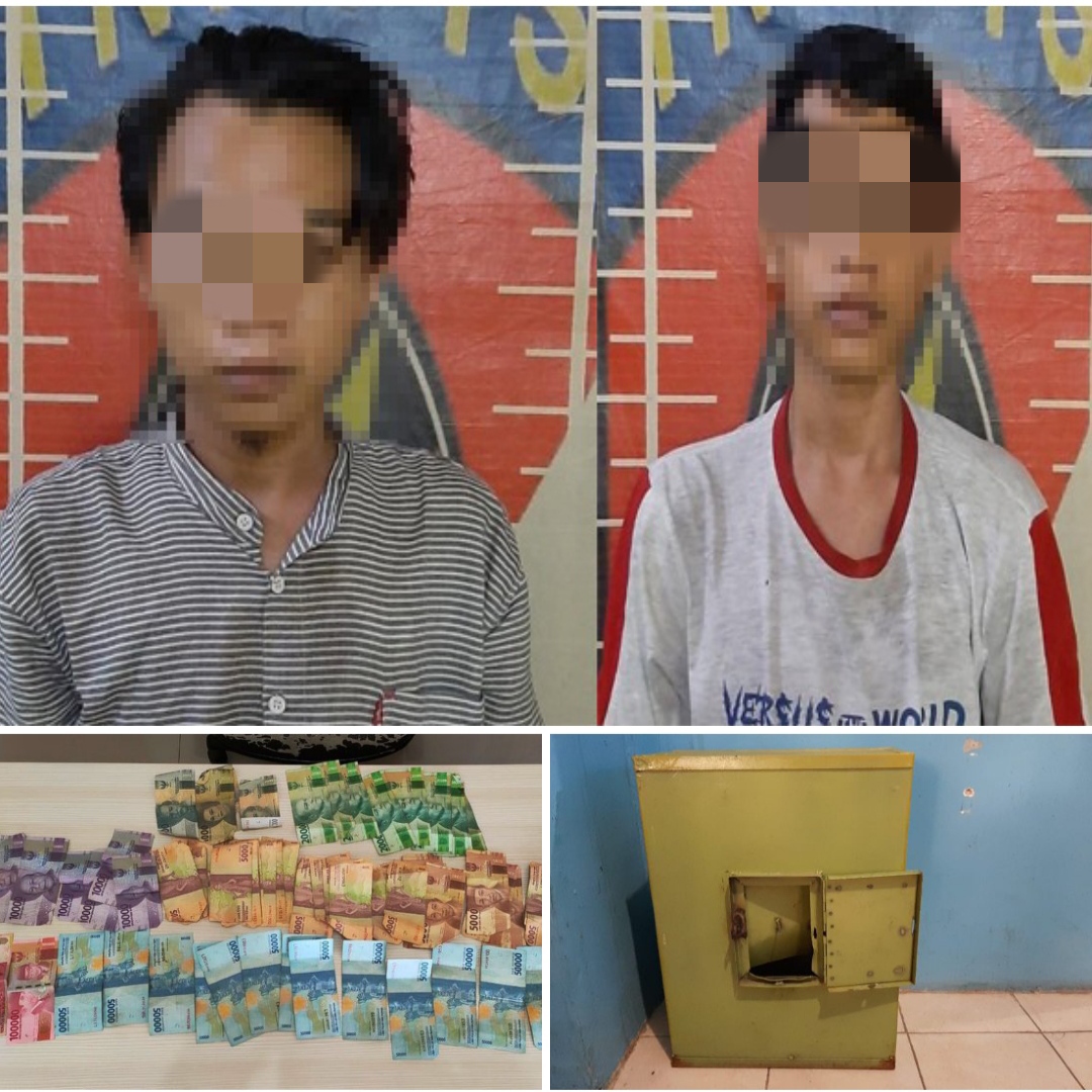 Curi Uang di Kotak Amal Masjid, Dua Pemuda Ditangkap Tekab 308 Polres Tulang Bawang