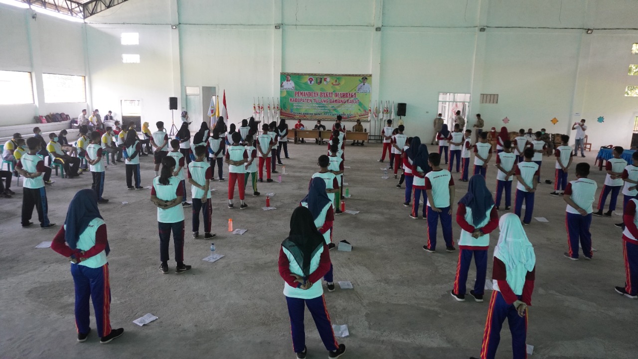 Wakil bupati Tulang Bawang Barat Fauzi Hasan membuka Acara Pemanduan Bakat Olahraga (Talent Scouting).
